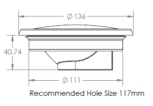 BTL  Indicator Tail Light- Amber 110mm Clear Lens with rubber